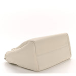 Calfskin Cuir Small Triomphe Cabas Drawstring White