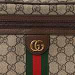 Soft GG Supreme Monogram Medium Ophidia Belt Bag Dark Brown
