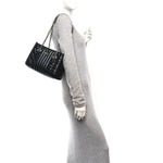 Calfskin Matelasse Aria Small GG Marmont Shoulder Tote Black