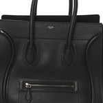 Drummed Calfskin Mini Luggage Black