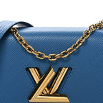 Epi Twist Shoulder Bag MM Blue Jean