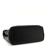 Calfskin Y Quilted Monogram Medium Loulou Chain Satchel Black