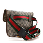GG Supreme Monogram Neo Vintage Web Belt Bag Brown