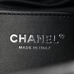 Shiny Crumpled Calfskin Quilted Small Chanel 25 Handbag Black