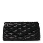 Lambskin Quilted Sade Puffer Envelope Clutch Black