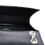 Grain De Poudre Textured Mixed Matelasse Triquilt Medium Monogram Satchel Black