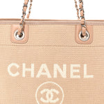 Mixed Fibers Small Deauville Tote Beige