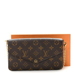 Monogram Pochette Felicie Chain Wallet Fuchsia