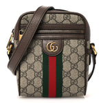 GG Supreme Monogram Web Mini Ophidia Messenger Brown