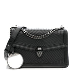 Quilted Nappa Smooth Calfskin Serpenti Forever Diamond Blast Shoulder Bag Black