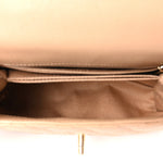 Caviar Quilted Mini Coco Handle Flap Beige