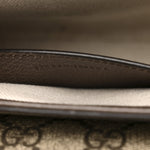 GG Supreme Monogram Textured Dollar Calfskin Web Mini Ophidia Envelope Shoulder Bag Beige Ebony New Acero