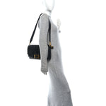 Nappa FF 1974 Embossed Large Baguette Black
