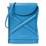 Calfskin The Curve Micro Crossbody Pouch Bag Blue