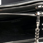 Saffiano Mini Triangle Crossbody Pouch Black