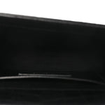 Calfskin Crocodile Embossed Small Classic Monogram Kate Tassel Satchel Black