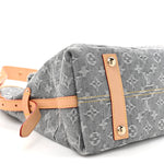 Monogram Denim CarryAll MM Washed Grey