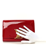Patent Louise Clutch Rose Indien