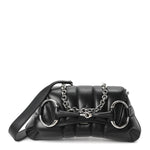 Nappa Vertical Matelasse Small Maxi Horsebit Chain Shoulder Bag Black