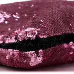 Sequin Logo Shopping Tote Pink Black