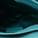 Calfskin Stitched Double Flap Bag Turquoise