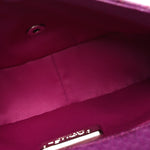 Elaphe Snakeskin Quilted Medium Easy Carry Flap Purple