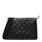 Lambskin Embossed Monogram Coussin PM Black