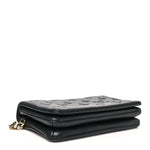 Lambskin Embossed Monogram Pochette Coussin Black