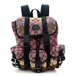 Monogram Multicolor Floral Embroidered Large Retro Interlocking G Three Pocket Backpack Pink Blue Multicolor