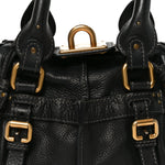 Calfskin Paddington Small Shoulder Bag Black