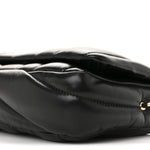 Lambskin Quilted Mini GG Milano Top Handle Shoulder Bag Black