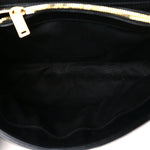 Calfskin Y Quilted Monogram Medium Loulou Chain Satchel Black
