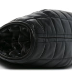 Calfskin Quilted Medium Deco Tote Bag Black
