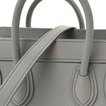 Drummed Calfskin Nano Luggage Pearl Blue