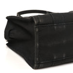 Cotton Canvas Small The Traveler Tote Bag Black