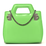Brushed Calfskin Micro Wanda Top Handle Bag Green