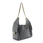 Caviar Quilted Small Chanel 25 Handbag Dark Grey