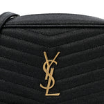 Grain De Poudre Matelasse Monogram Mini Lou Camera Bag Black