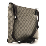 GG Plus Monogram Medium Flat Messenger Bag Dark Brown