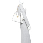 Braided Raffia Calfskin Quilted Small Chanel 25 Handbag White Black