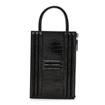 Shiny Porosus Crocodile Lisse Kelly Cadena Clutch Black