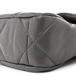 Lambskin Quilted Medium Chanel 19 Flap Dark Grey