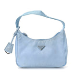 Tessuto Nylon Mini Re-Edition 2000 Bag Celeste