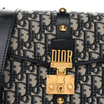 Oblique Square DiorAddict Flap Navy Blue