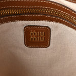 Canvas Calfskin Striped Ivy  Cacao Naturale