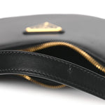 Soft Calfskin Mini Arque Shoulder Bag Black