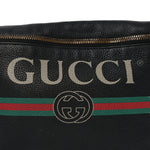 Grained Calfskin Small Logo Belt Bag Black
