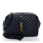 Calfskin Matelasse Monogram Lou Camera Bag Deep Marine