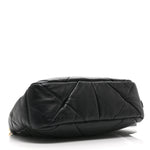 Nappa Triangle Quilted Patchwork System Bag Black