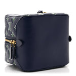 Lambskin Embossed Monogram Square Bag Blue Green